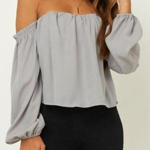 Showpo After Sundown Top in Grey